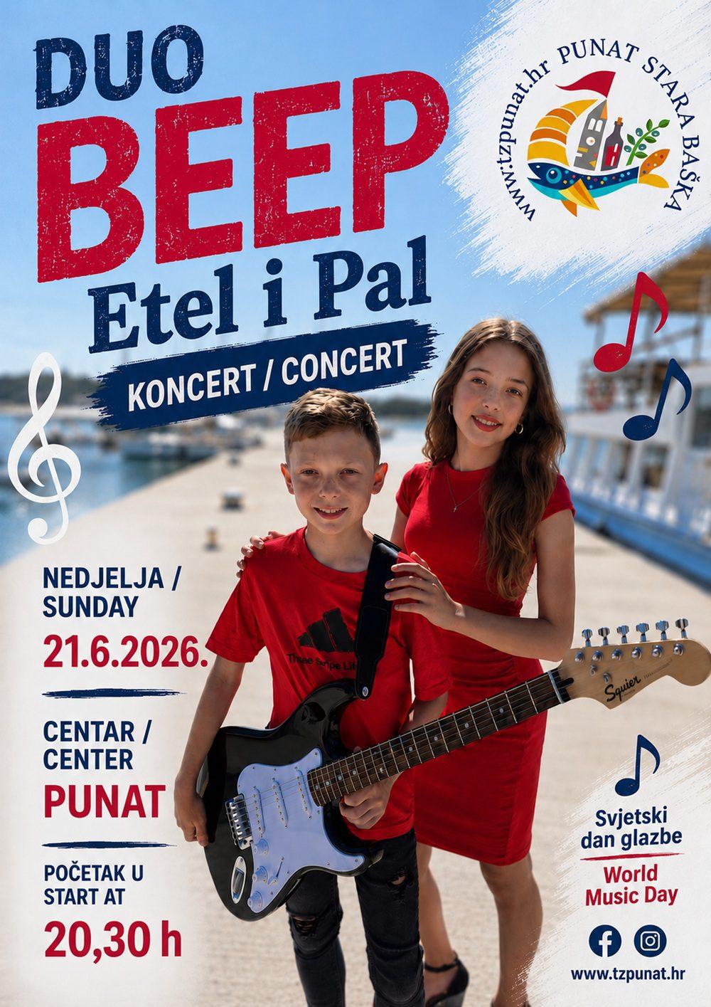 Duo BEEP – Etel i Pal u Puntu povodom Svjetskog dana glazbe