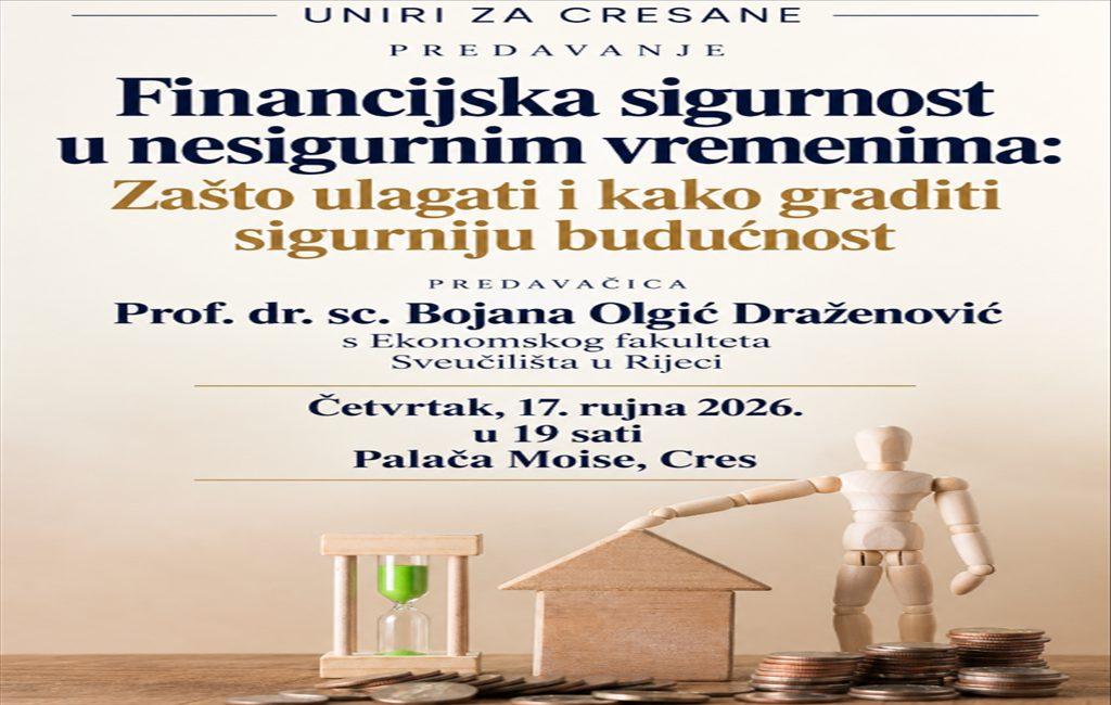 Predavanje: Kako osigurati svoju financijsku budućnost u nesigurnim vremenima?