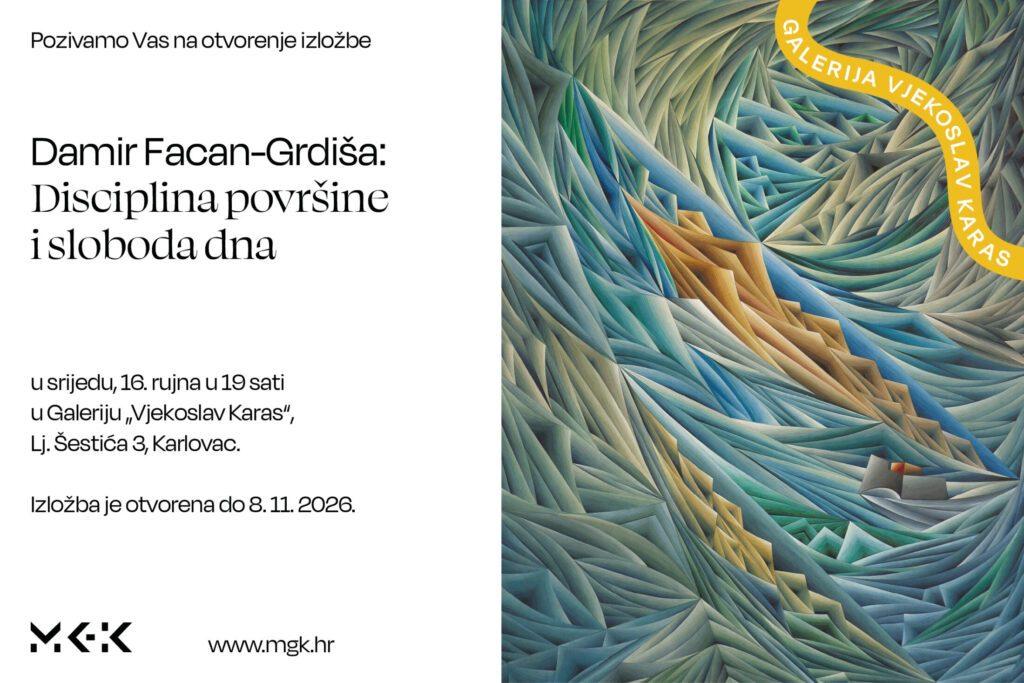 Izložba Damira Facana – Grdiše “Disciplina površine i sloboda dna”