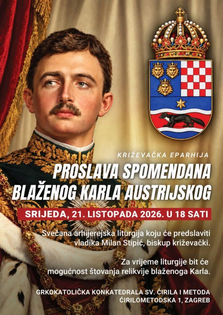 Proslava spomendana bl. Karla Austrijskoga u zagrebačkoj grkokatoličkoj konkatedrali