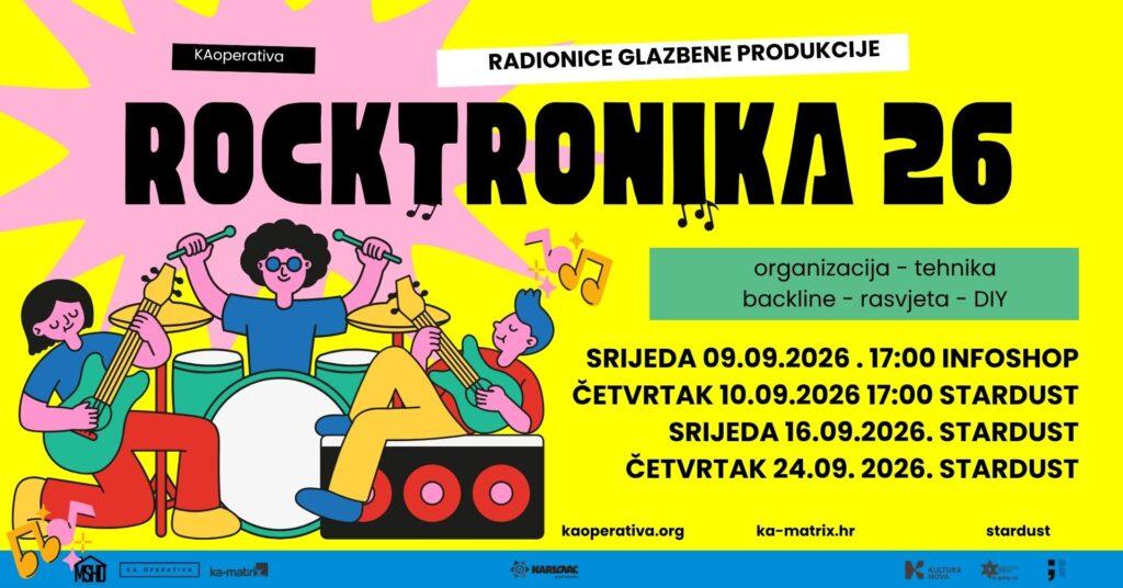 Projekt Rocktronika 26 – uključivanje mladih u razvoj nezavisne glazbene scene