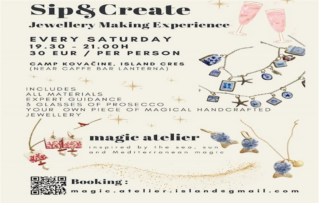 Sip & Create Jewellery Workshop by Magic Atelier – Radionica izrade nakita