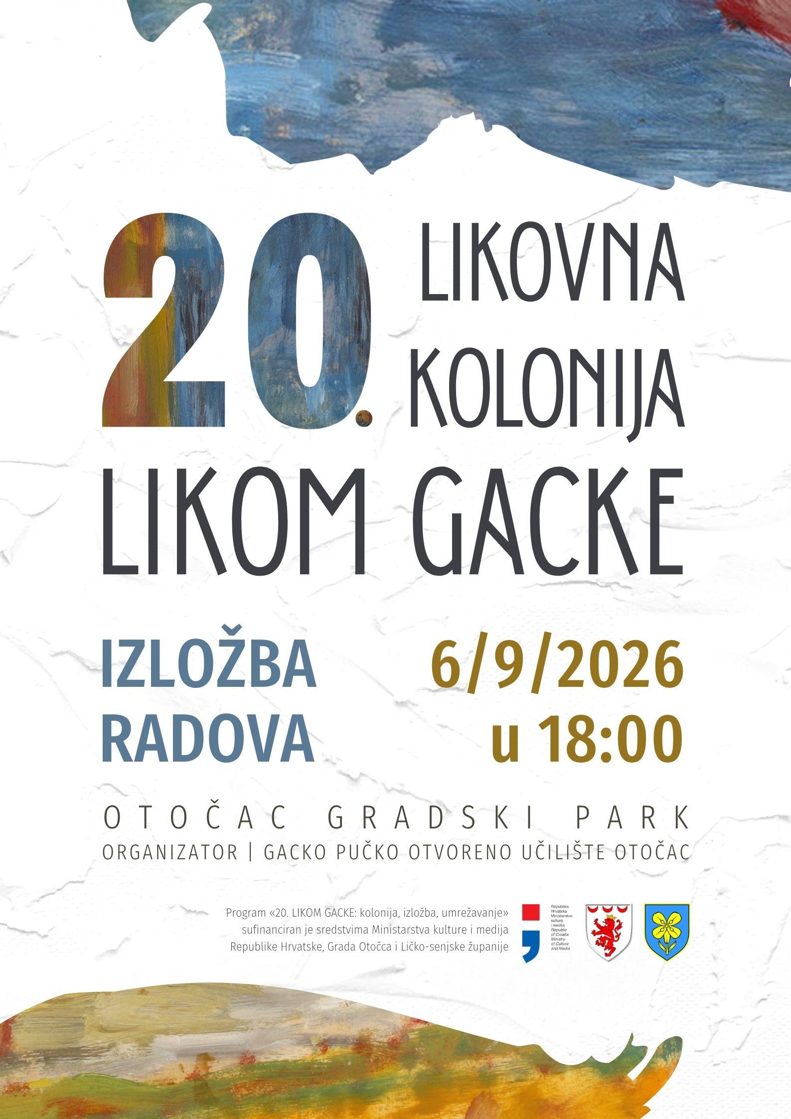 Izložba radova 20. likovne kolonije LIKOM GACKE