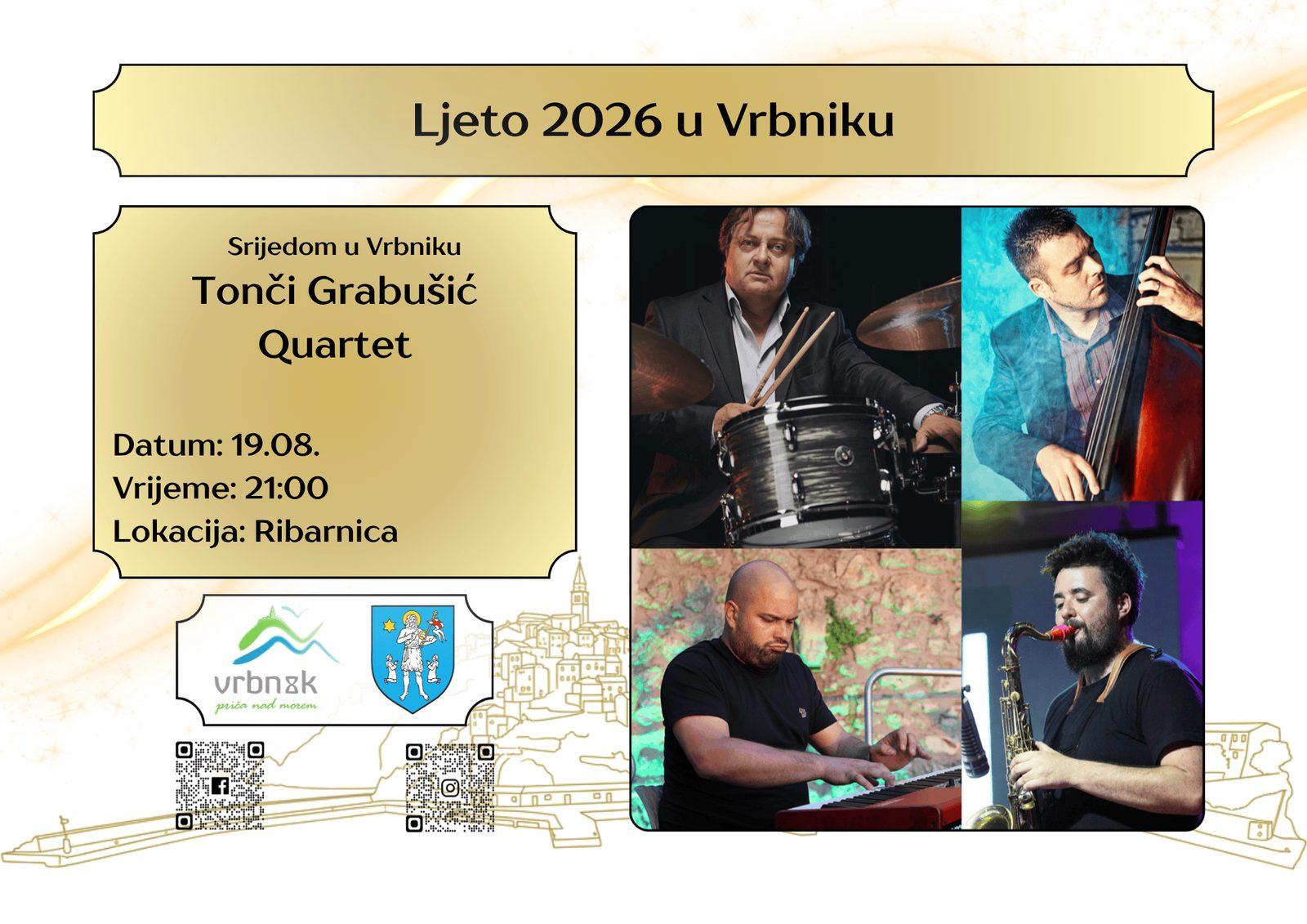 Srijedom u Vrbniku: Tonči Grabušić Quartet