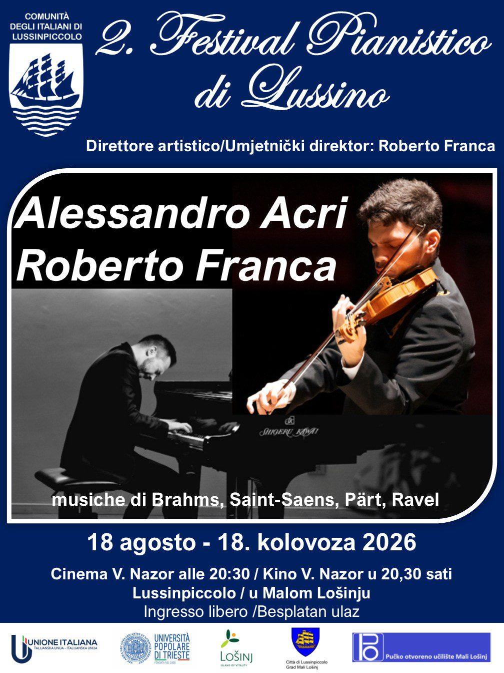 Alessandro Acri & Roberto Franca - koncert 2. Pijanističkog festivala