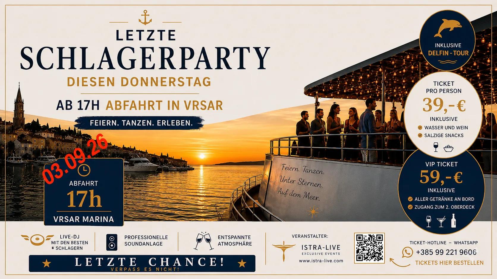 🔥 ZADNJI SCHLAGERPARTY – OVOG ČETVRTKA! 🔥