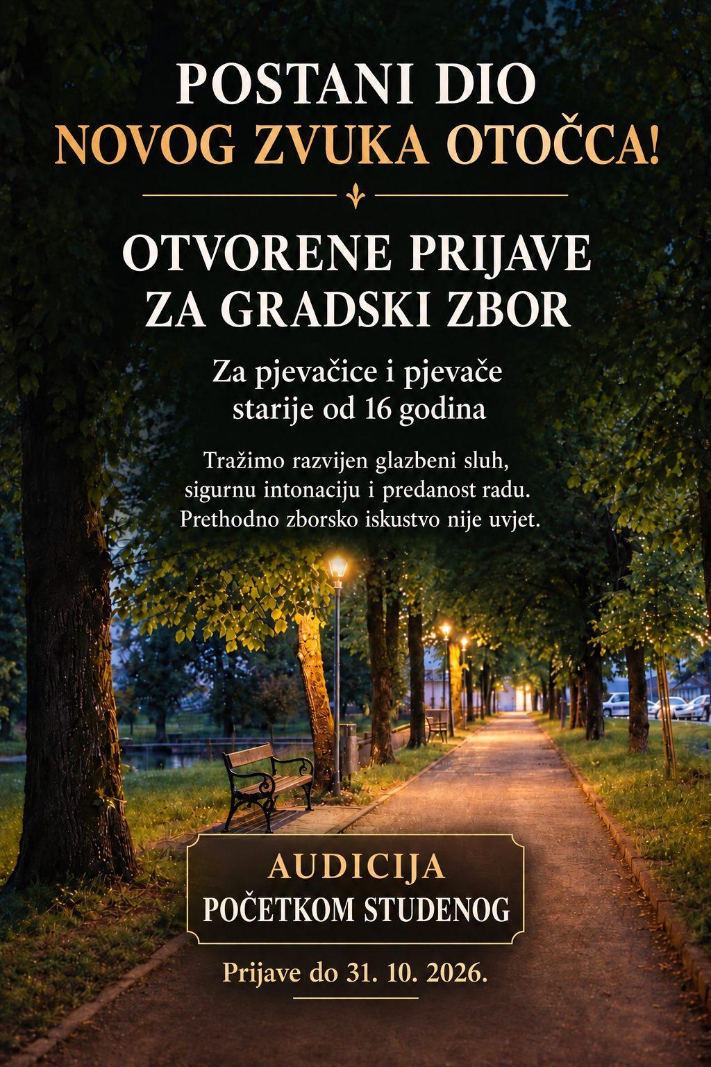 Prijave za Gradski zbor Otočca