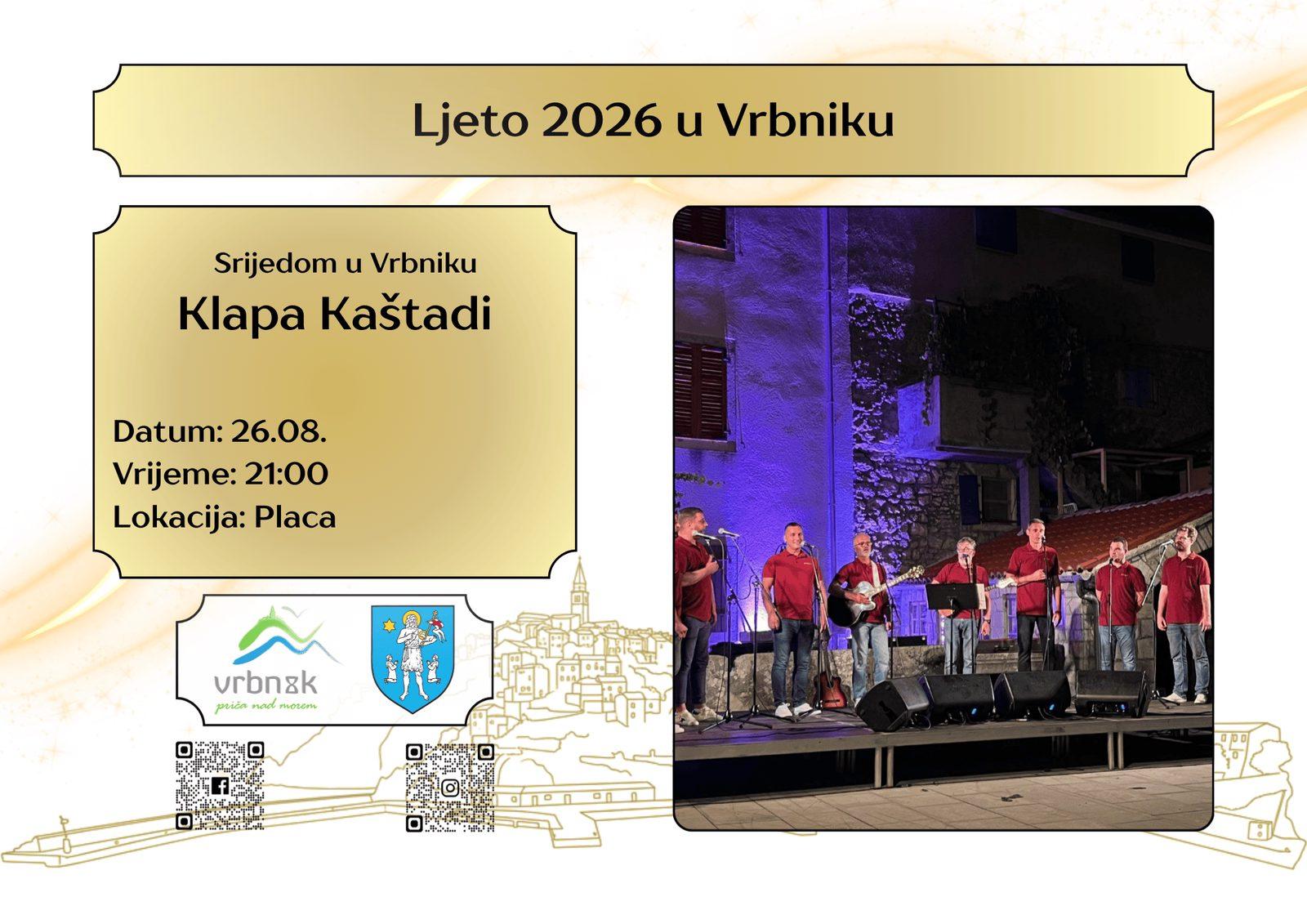 Srijedom u Vrbniku: Klapa Kaštadi
